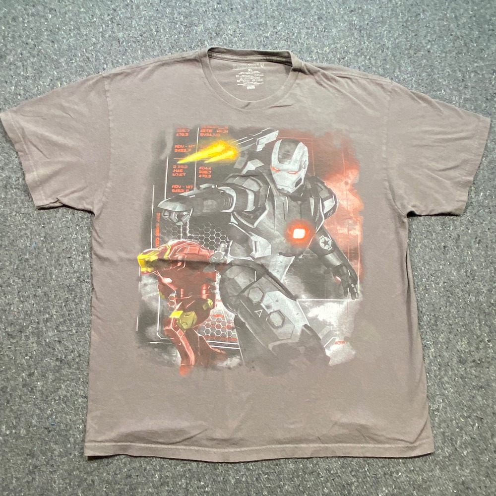 Marvel‎ Iron Man 3 TShirt Sz XL Mens Brown War Machine Graphic Movie Promo